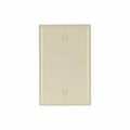 Cooper Wiring Eaton Blank Wallplate, 4.87 in L, 3.12 in W, 0.08 in Thick, 1-Gang, Thermoset, Ivory, Box 2029V-BOX